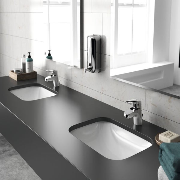 Mitigeur lavabo avec tirette et vidage bonde métal - tyria - noir/chrome -  ideal standard AUC3800861061663 - Conforama