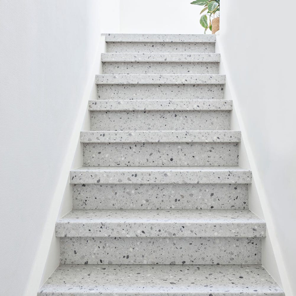 Marche rénovation d'escalier stratifié Terrazzo Grey 1000 x 300 x 56 mm - PEFC 70% 3