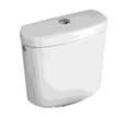 Réservoir VOLTA PLUS double touche, alimentation latérale BLANC - Réservoir WC VOLTA PLUS 3/6 L BLANC
