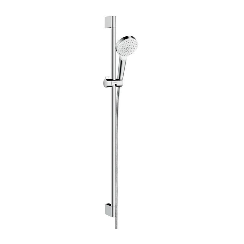 Set Douche Crometta 1jet / Unica'Croma 0,90m blanc/chromé