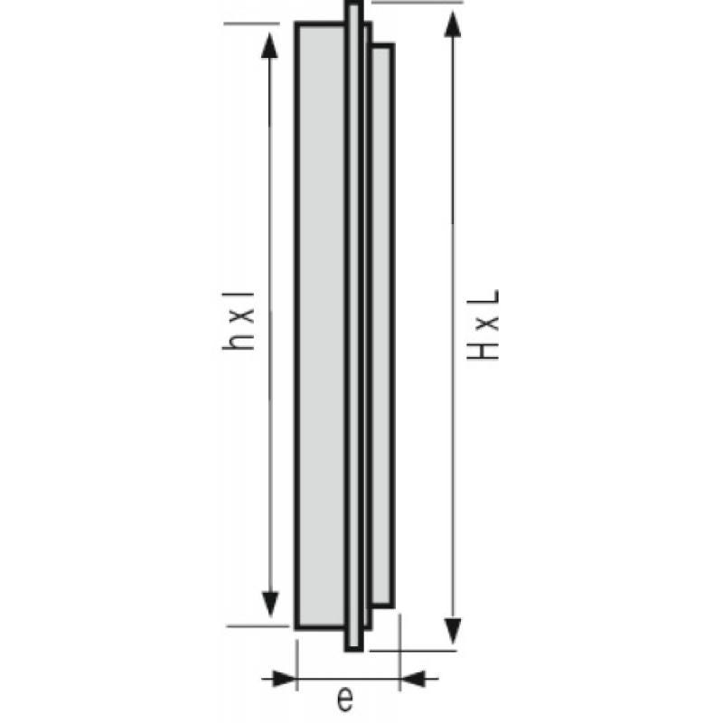 Grille de ventilation intérieure carrée à sceller 207 x 207 mm à fermeture 2