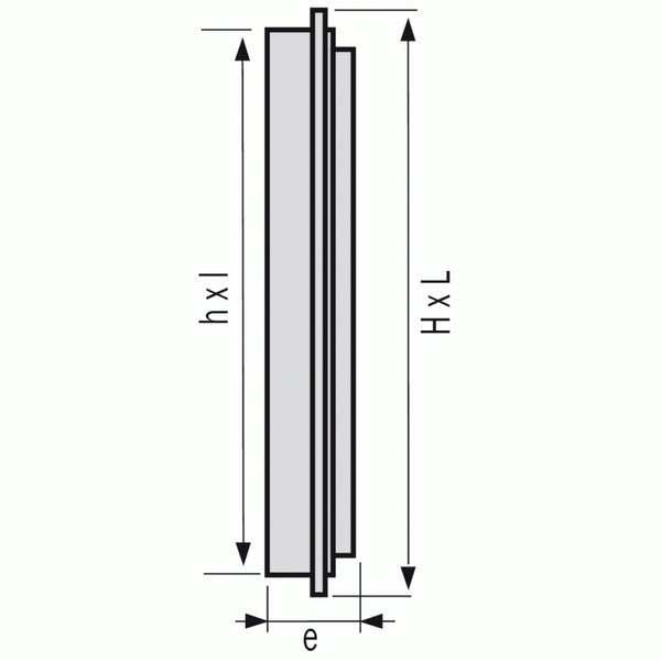 Grille de ventilation en applique rectangulaire plate à fermeture 40x300mm  - NICOLL - 1PF300 ❘ Bricoman