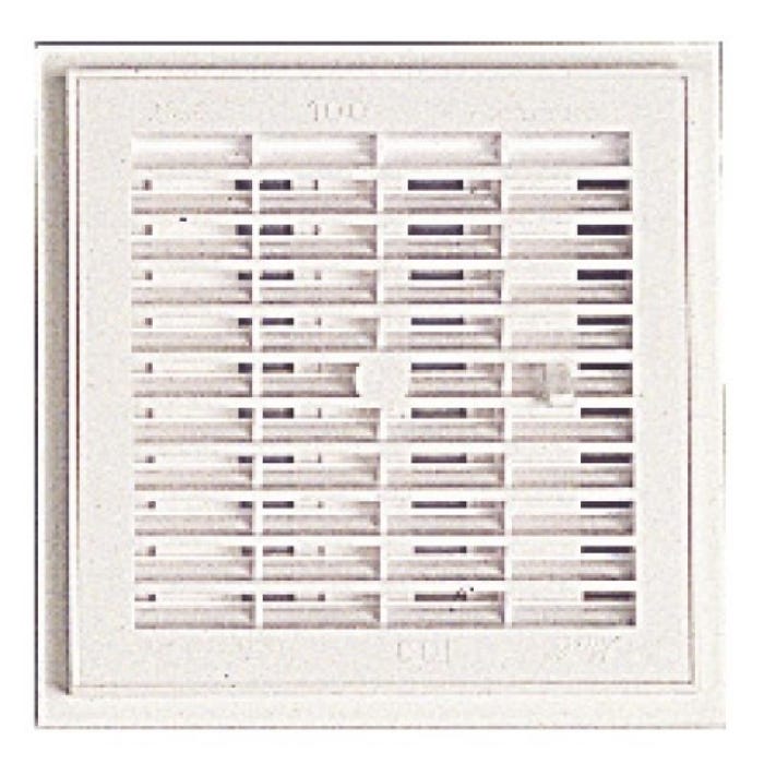 Grille de ventilation intérieure carrée à sceller 207 x 207 mm à fermeture 0