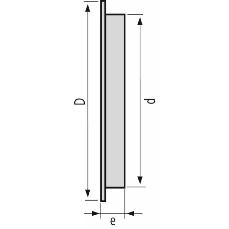 Grille aération ronde pour tuyau fibrociment Ø 125 mm type BC135 2