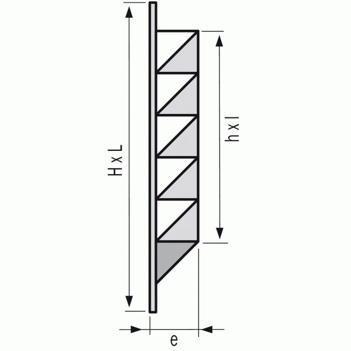 Grille de ventilation carrées à visser ou à coller type B104 1
