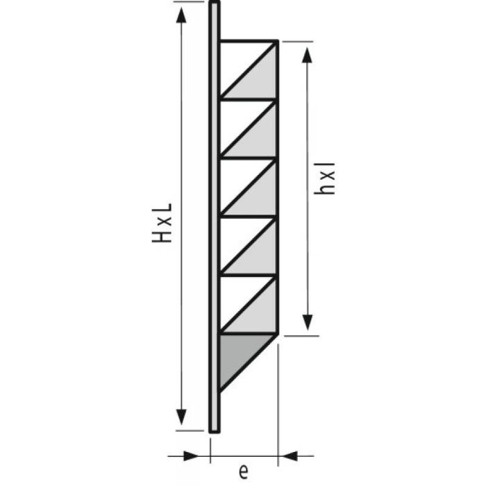 Grille de ventilation carrées à visser ou à coller type B104 2