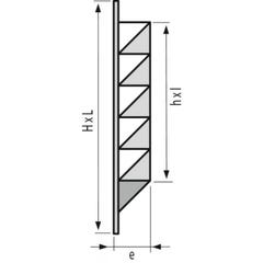 Grille de ventilation carrée à visser ou à coller type B64 2