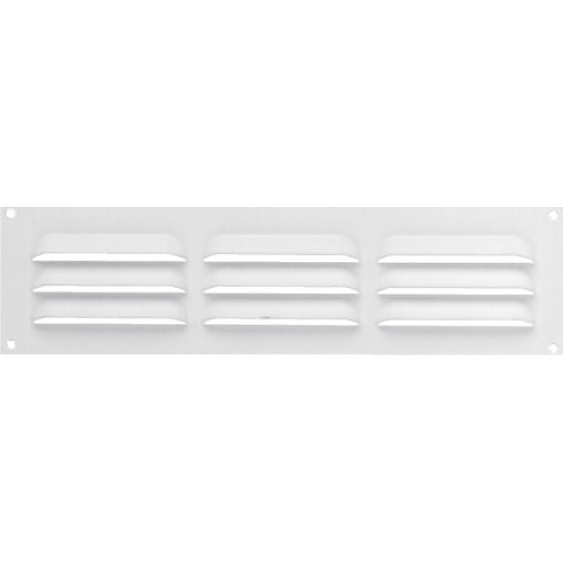 Grille de ventilation à persiennes - aluminium blanc 300 x 300 mm