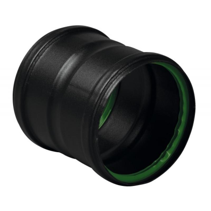 Tuyau 120 mm F/F émail noir mat Ø 80