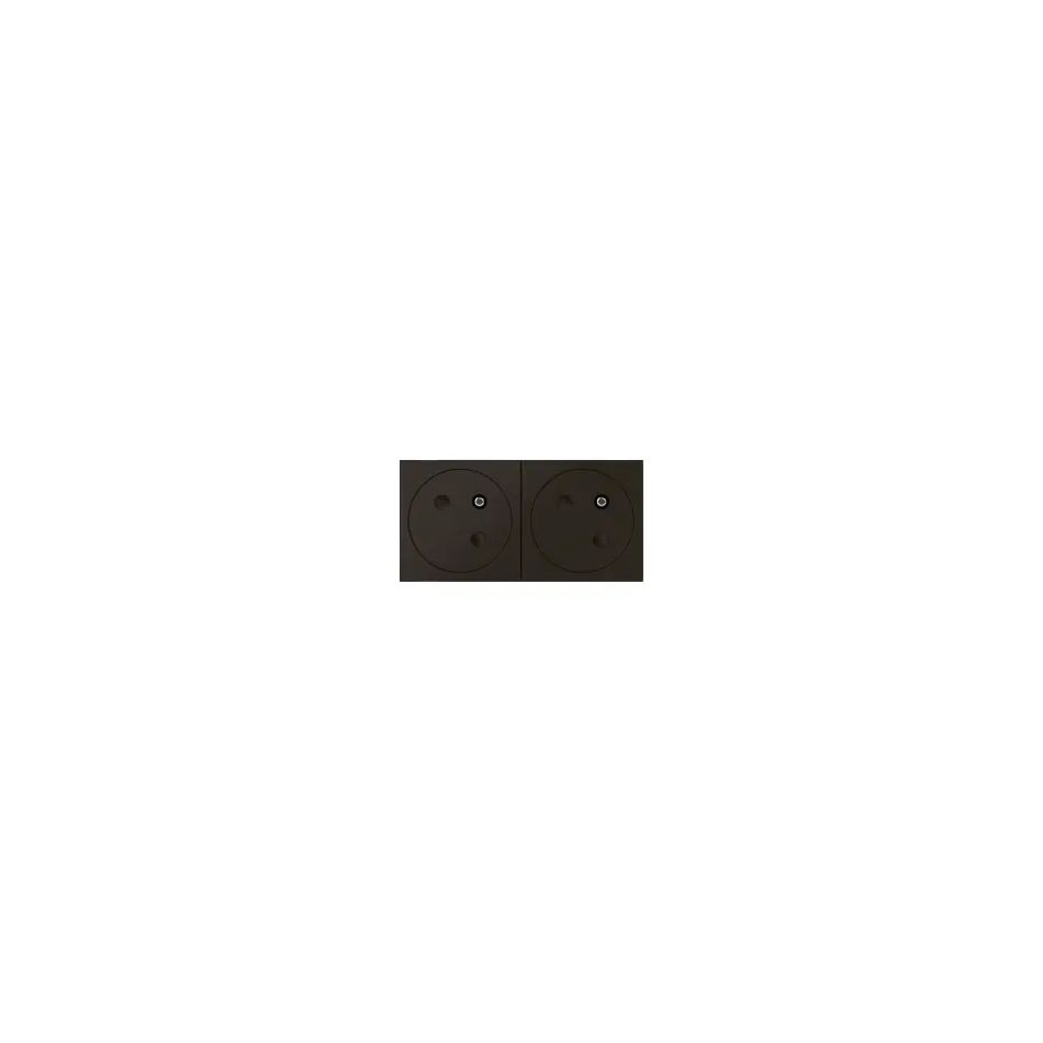 prise de courant - 2 x 2p+t - noir mat - surface - legrand 079192l 1