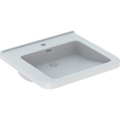Keramag Renova Nr. 1 Comfort, lavabo avec encastrement, 600x550 mm, avec percement pour robinetterie, avec trop-plein, blanc, 128660, Coloris: Blanc 0