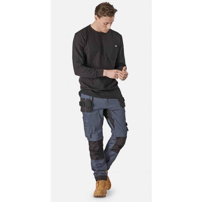 Dickies - Pantalon de travail gris noir holster UNIVERSAL FLEX - Gris / Noir - 43 6