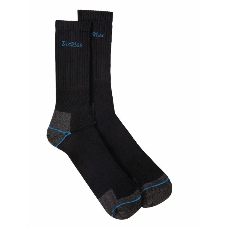 Dickies - Chaussettes de travail COOLMAX noires (Pack de 3) - Noir - 39-43