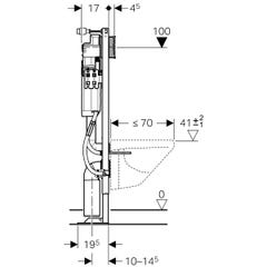 Bâti-support WC Etroit autoportant Duofix 112cm Sigma 12 1