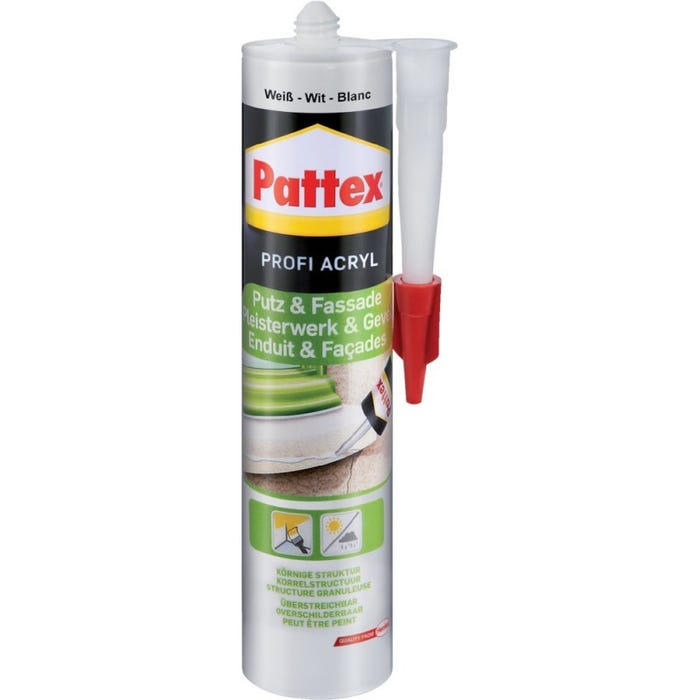 Pattex Colle Acrylique enduit et mur 300 ml, blanc (Par 12) 0