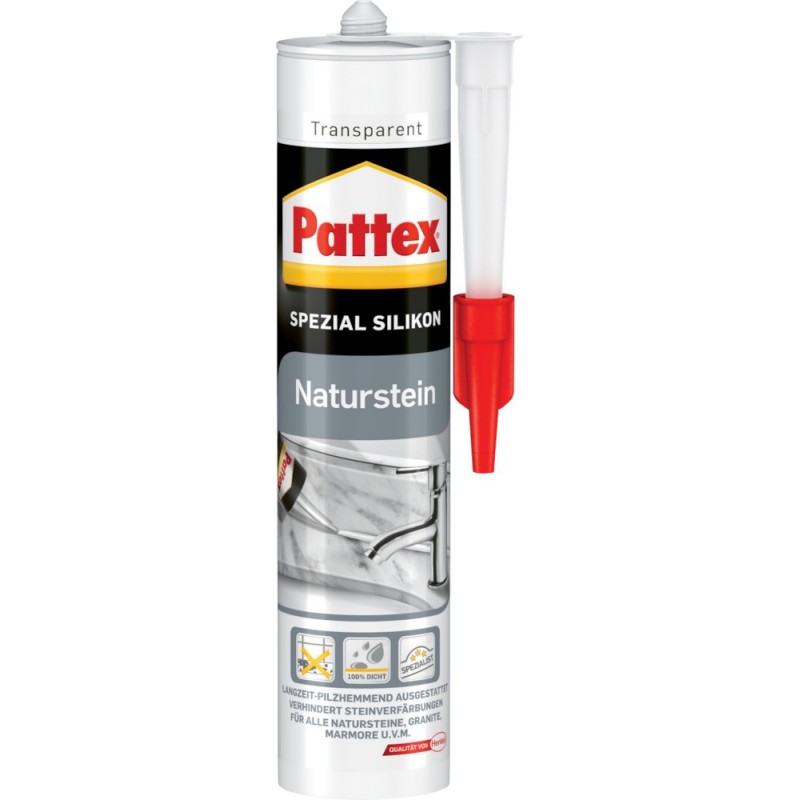 Pattex Silicone spéciale pierre 300 ml, transparent (Par 12)