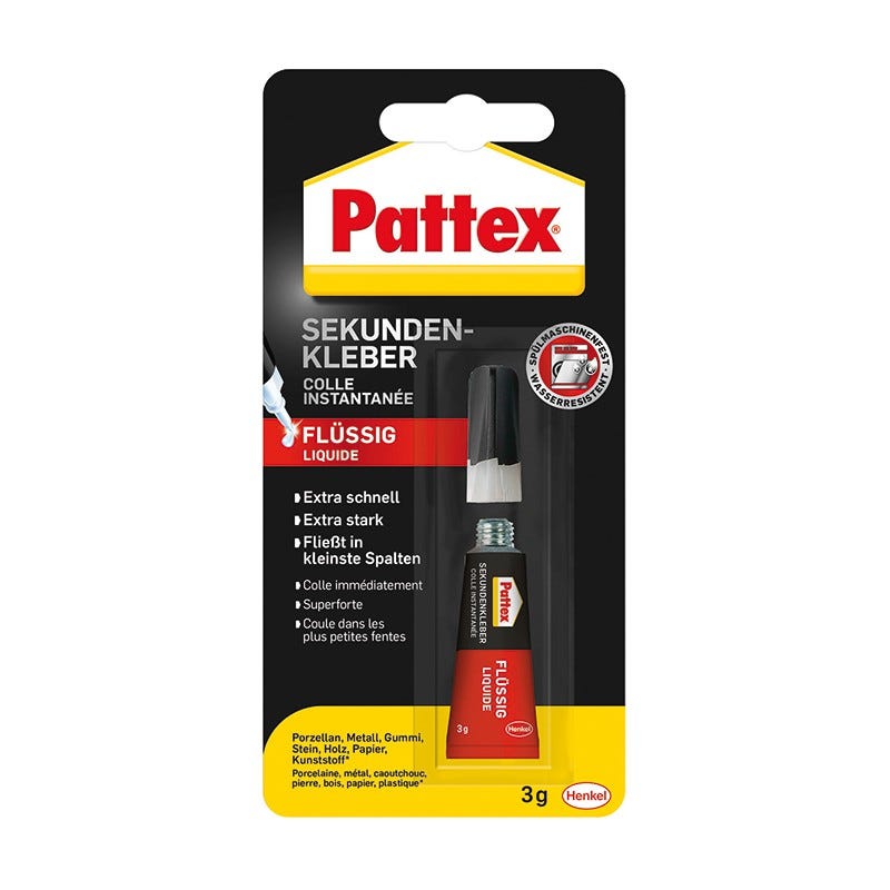 Pattex Colle liquide instantanée Classic Flacon 3g (Par 12) 0