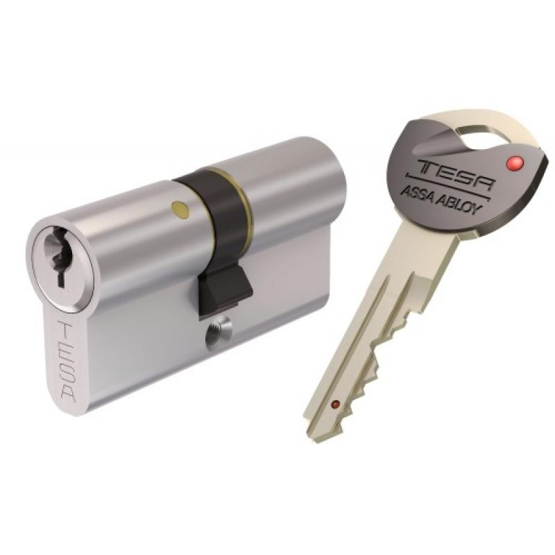 Cylindre de Sureté TK6 3 clés incopiables double brevet Nickelé 30X30 - AK6353030N