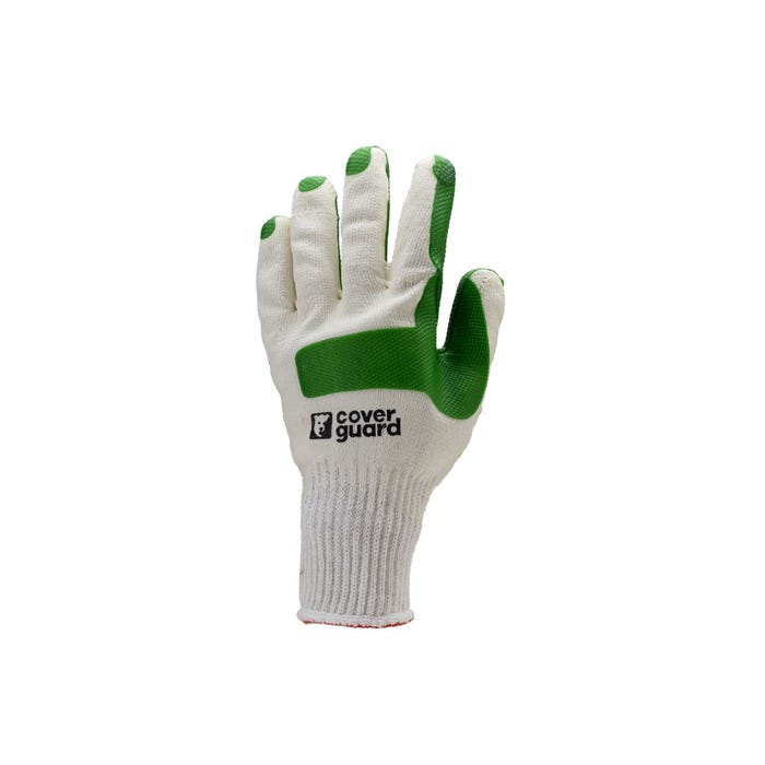Gants blanc latex vulcanisé vert - Coverguard - Taille XL-10 0