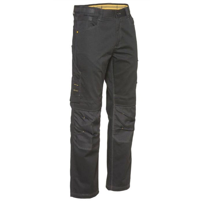 Pantalon multipoches Slim avec poches genouillères Caterpillar CUSTOM LITE Noir 48 0