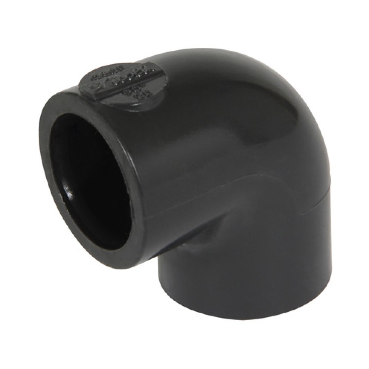 coude pvc pression - femelle / femelle - 90 degrés - diamètre 20 mm - nicoll c20f - grand rayon