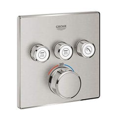 GROHE Thermostatique GROTHERM SMART CONTROL 3 sorties Supersteel 29126DCO 2