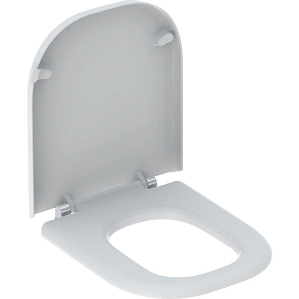 Siège de WC Keramag Renova Nr. 1 Comfort , sans barrière, design carré, fixation par le bas, 572830000, 2