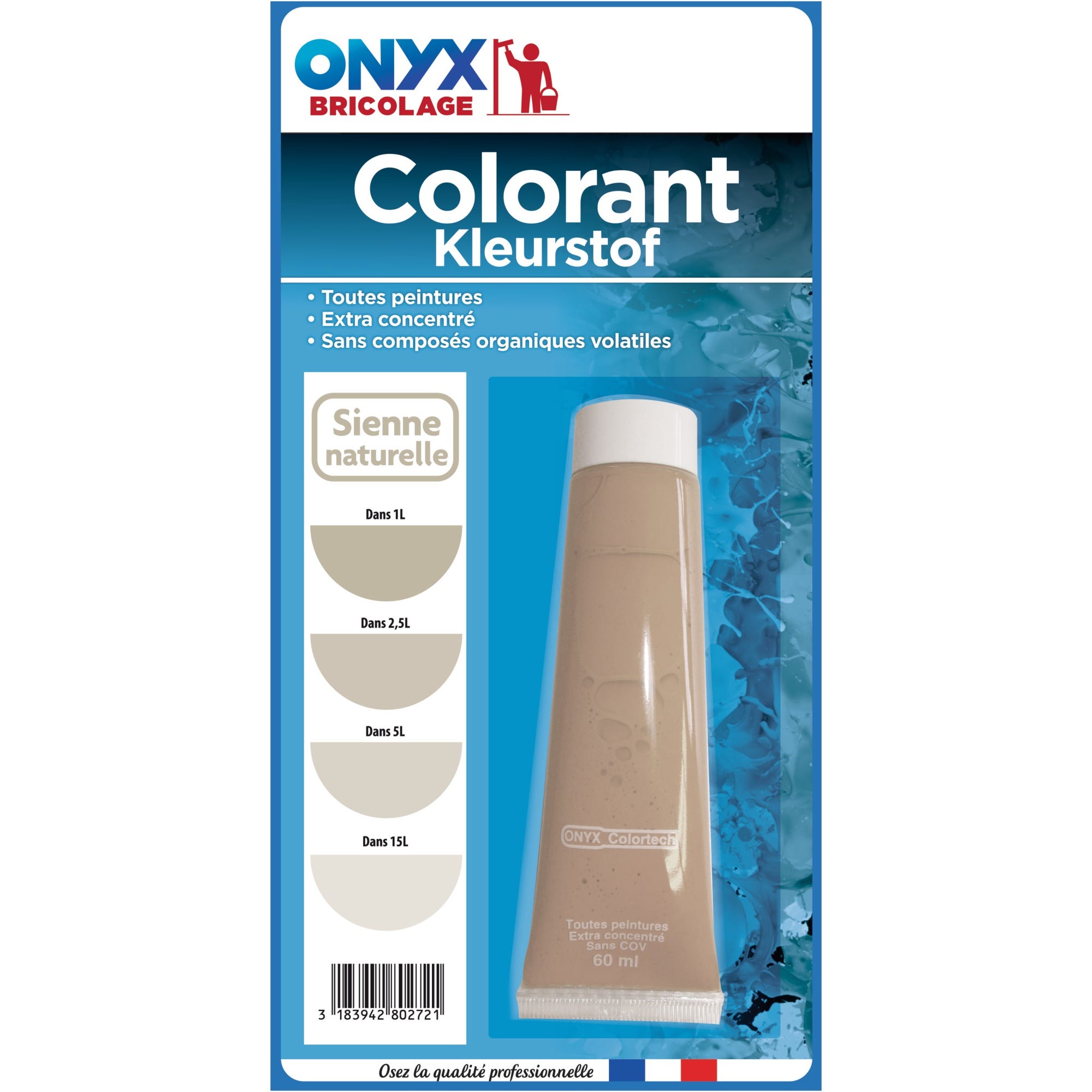 Colorant universel 60 ml Onyx - Sienne naturelle 0