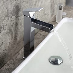 Robinet mitigeur lavabo haut cascade Chromé - Alnair 1