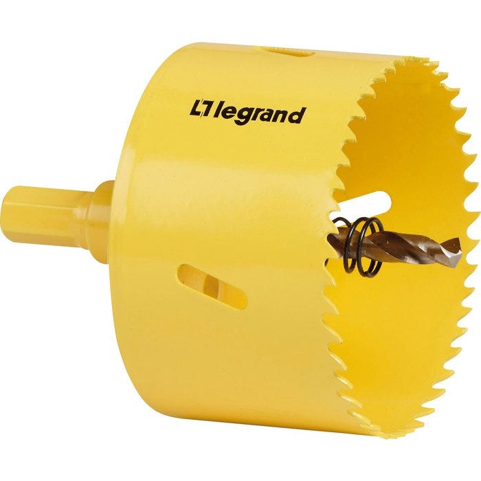 Scie cloche Legrand - Diamètre 80 mm - Avec forêt de centrage et ressort 0