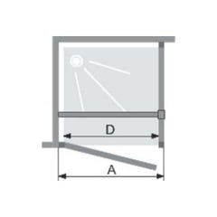 Porte montage angle Smart Design Kinedo - Sans seuil - Verre transparent - 100 cm 1