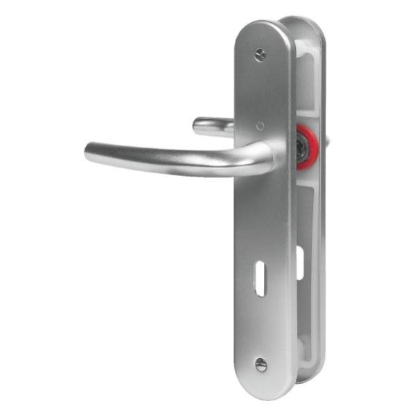 Ensemble San Diego grand model type CLE L finition F1 alu aspect argent - HOPPE - 3559766