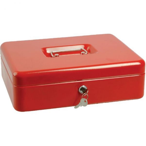 Coffret à monnaie métallique Decayeux - Rouge - Dimensions 300 mm x 88 mm x 240 mm