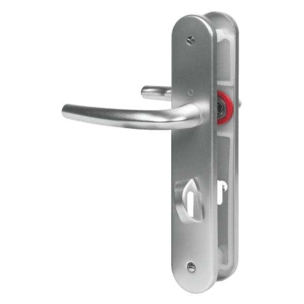 Ensemble San Diego grand model type à condamnation finition F1 alu aspect argent - HOPPE - 3559803