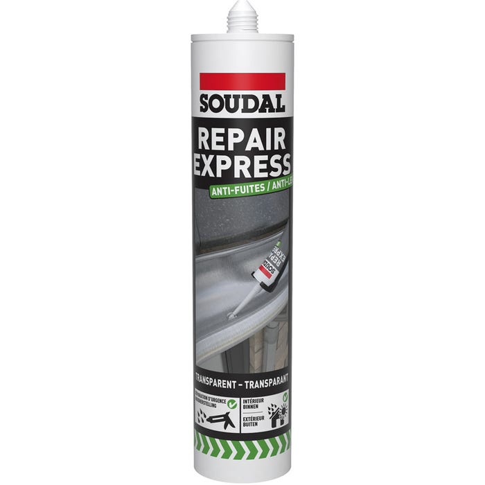 Mastic anti-fuites - Repair express - Transparent - 290 ml - Soudal 4