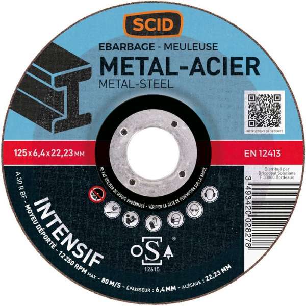 Disque À Ébarber Métaux Professionnel - Diamètre 125 Mm - Scid