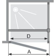 Porte montage angle Smart Design Kinedo - Sans seuil - Verre transparent - 80 cm 1