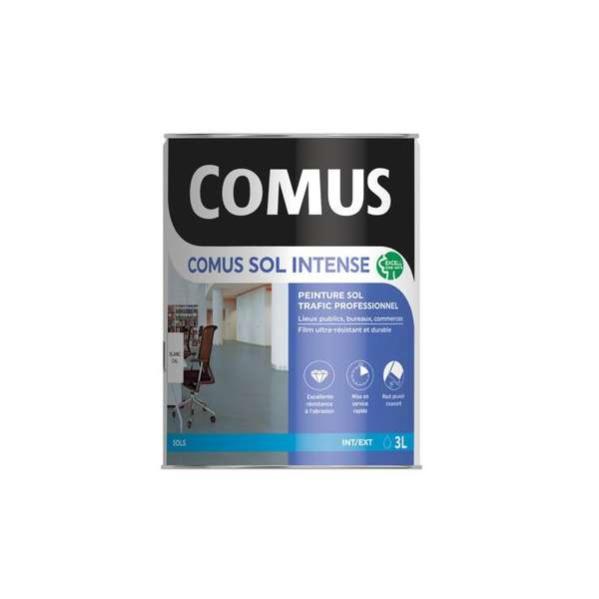 Peinture de protection et décoration des sols intérieurs et extérieurs, trafic professionnel - Gris - Satin - 3 l - Comus