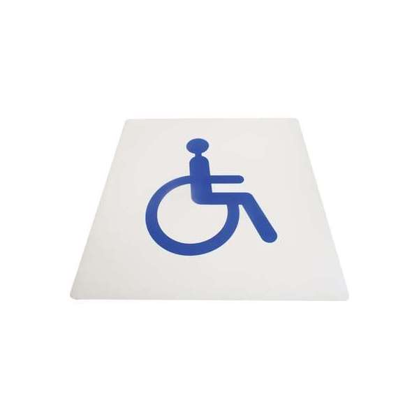 Panneau de signalisation accessibilité - PVC - Place de parking PMR - 800 x 800 mm - Auto-adhésif - Wattelez