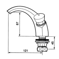 Robinet de lavabo - Eau chaude - M 1/2' - PRESTO 600 - Presto 2