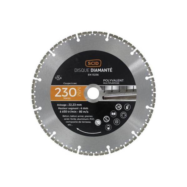 Disque Diamanté Polyvalent Expert Diamètre 230 Mm - Scid