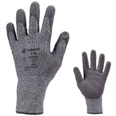 Lot de 12 paires de gants gris jauge 13 coupure C enduit PU gris - COVERGUARD - Taille M-8 2