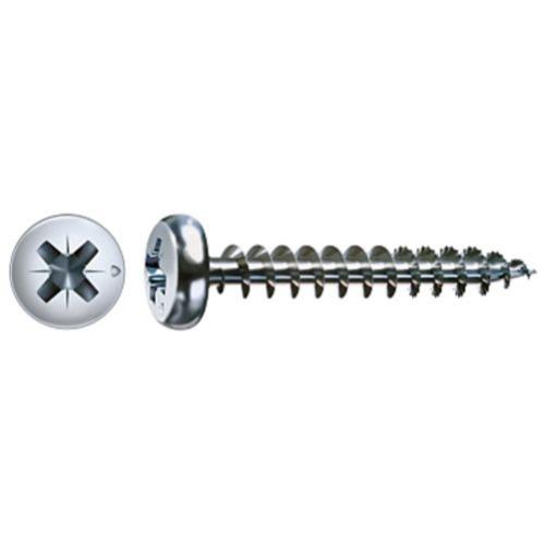 Vis bois aggloméré tête ronde Pozidrive WIROX 4,5X40 boîte de 500 - SPAX - 231010450405