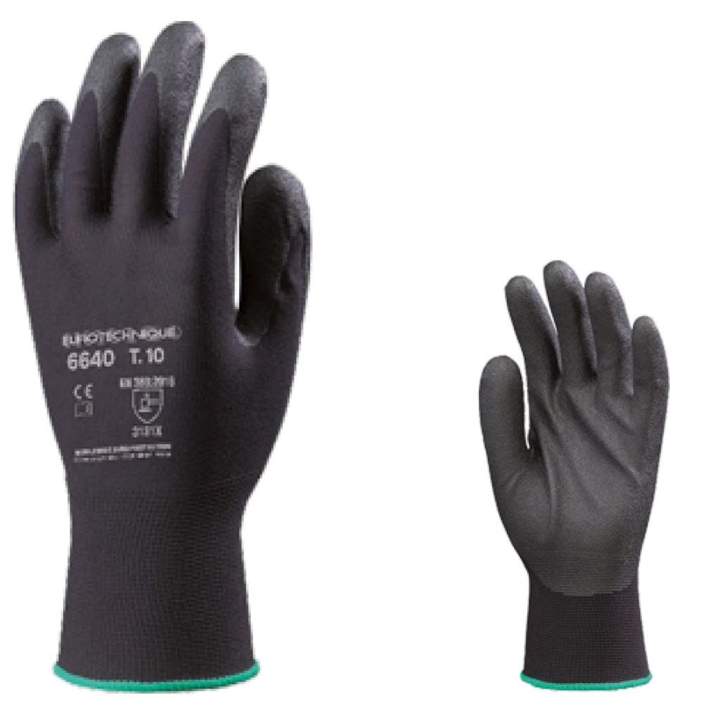 Lot de 10 paires de gants Hydropellent NINJA noir, mousse PVC - COVERGUARD - Taille L-9 2