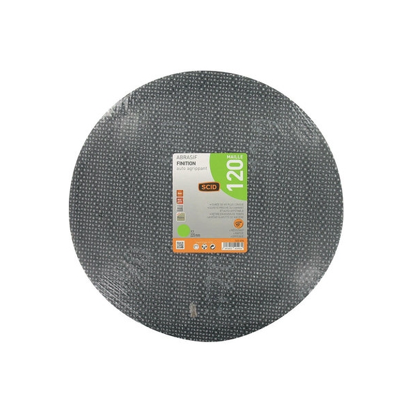Disque Maille Auto-agrippant Diamètre 225 Mm Grain 120 - Vendu Par 3 - Scid