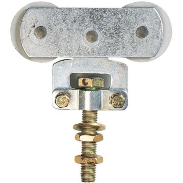 Ferrure de porte à déplacement droit pour porte de 150 kg Flot - Monture à galet fixation sur chant - Delrin 255D - Vendu par 2 - Mantion