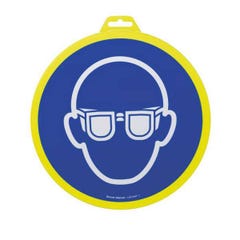 Panneau de signalisation port de lunettes de sécurité obligatoire Diamètre 30 cm - Novap 0