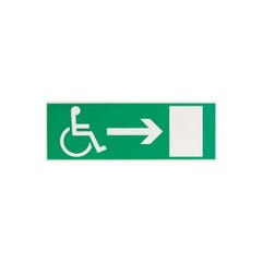 Panneaux d'évacuation sortie handicapé droite - Novap 0