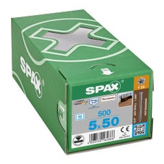 Vis terrasse tête cylindrique inox A2 5X50 boîte de 500 - SPAX - 0537000500505 4