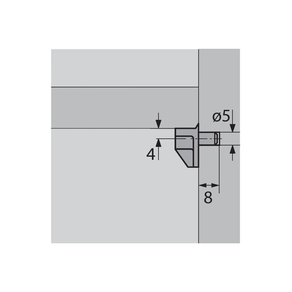 Taquet Safety blanc - Hettich